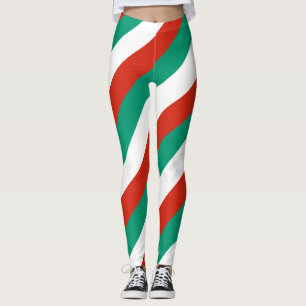 Bulgarische Farbe der Flagge Diagonal gestreift Leggings