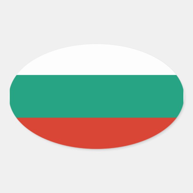 Bulgarische Flag Oval-Aufkleber Ovaler Aufkleber (Vorderseite)