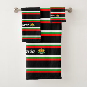 Bulgarische Flagge Badhandtuch Set