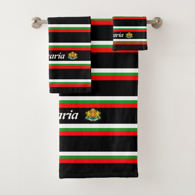 Bulgarische Flagge Badhandtuch Set (Insitu)