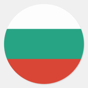 Bulgarische Flagge, Flagge Bulgariens Runder Aufkleber