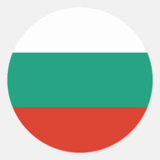 Bulgarische Flagge, Flagge Bulgariens Runder Aufkleber