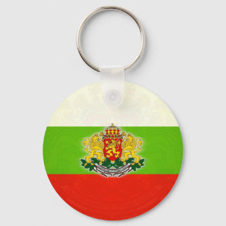 Bulgarische Flagge mit Wappen Schlüsselanhänger