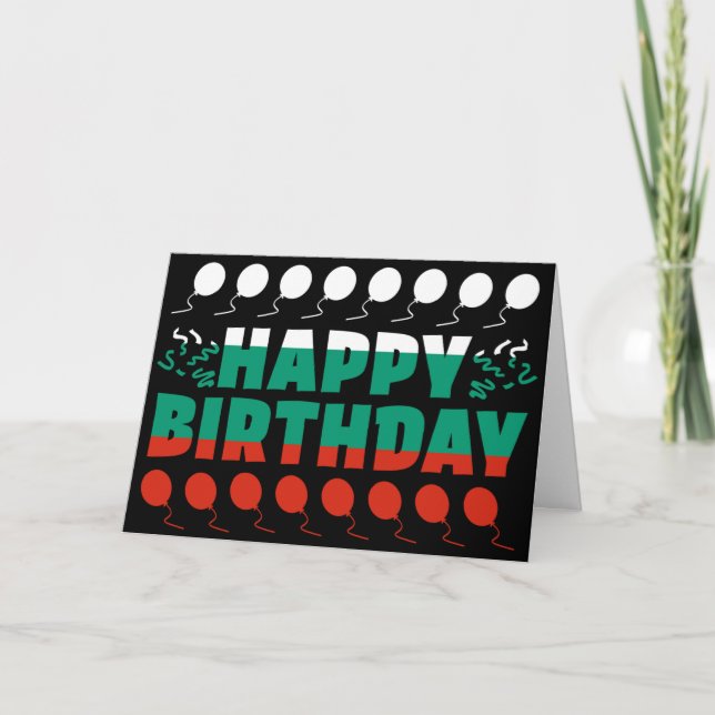 Bulgarische Flagge Patriotic Geburtstag Karte (Vorderseite)