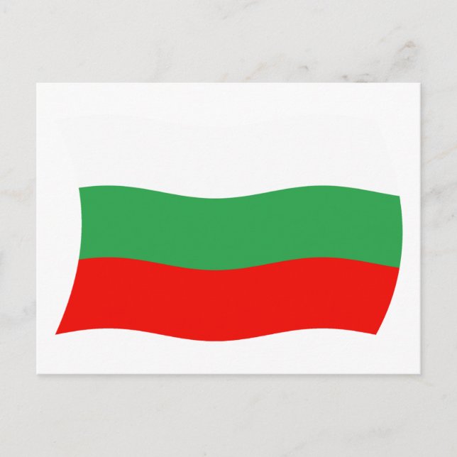 Bulgarische Flagge Postkarte (Vorderseite)