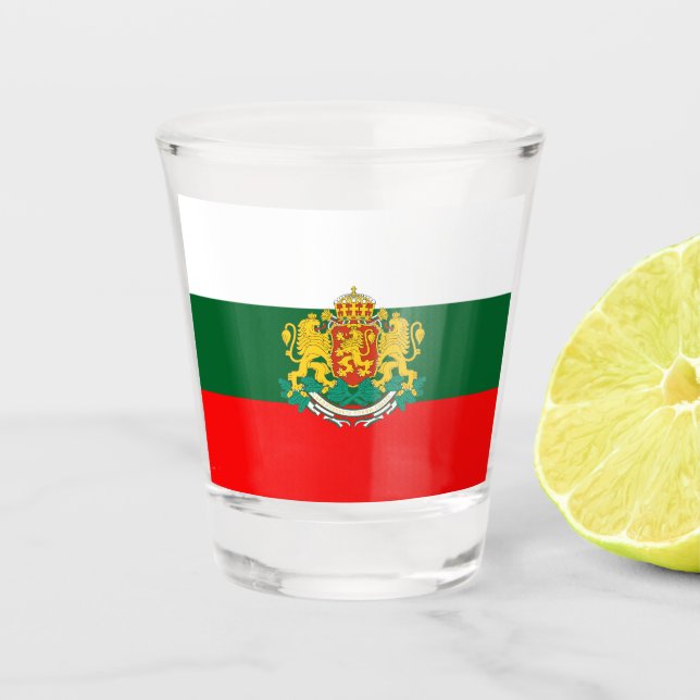 Bulgarische Flagge Schnapsglas (Vorderseite)