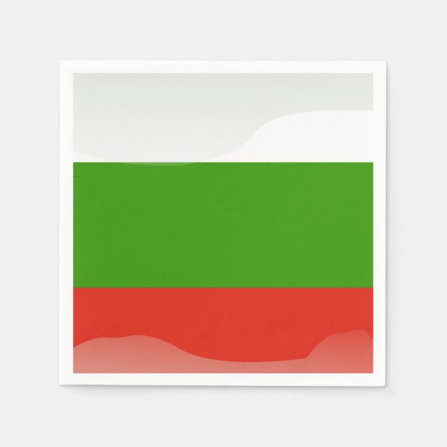 bulgarische Flagge Serviette (Vorderseite)