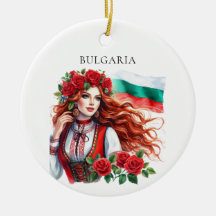 Bulgarische Flagge Tradition Folklore Frauen Rote 