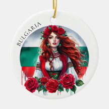 Bulgarische Flagge Tradition Folklore Frauen Rote 