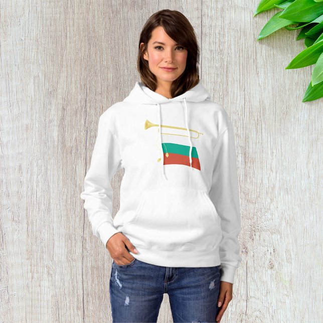 Bulgarische Flagge und Bugle Hoodie (Von Creator hochgeladen)