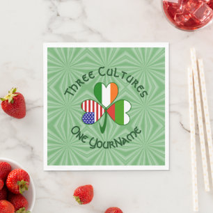 Bulgarische irisch-amerikanische Shamrock-Geburtst Serviette