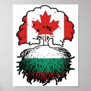 Bulgarische kanadische Treueflagge Poster