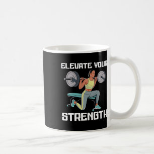 Bulgarische Kniebeugen-Übung Bodybuilding Fitness Kaffeetasse