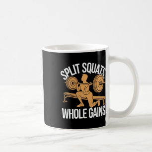 Bulgarische Kniebeugen-Übung Bodybuilding Fitness Kaffeetasse