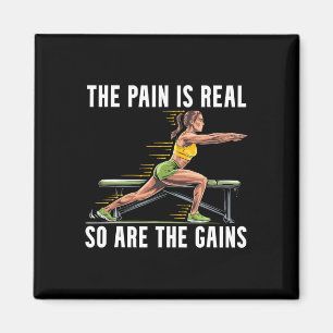 Bulgarische Kniebeugen-Übung Bodybuilding Fitness  Magnet