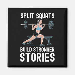 Bulgarische Kniebeugen-Übung Bodybuilding Fitness Magnet