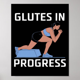 Bulgarische Kniebeugen-Übung Bodybuilding Fitness Poster