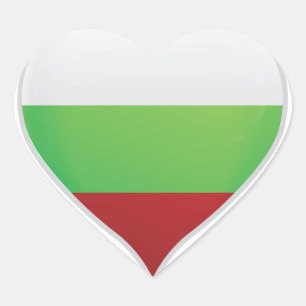Bulgarische Liebe-Flaggenstempel Herz-Aufkleber