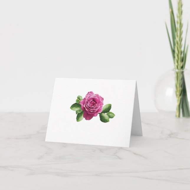 Bulgarische lila Rose Dankeskarte (Vorderseite)