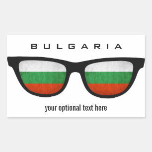 Bulgarische Schattengewohnheitsaufkleber Rechteckiger Aufkleber
