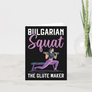 Bulgarische Squat-Übung Bodybuilding Fitness Karte