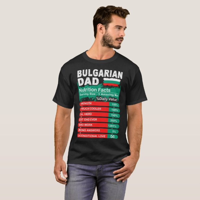 Bulgarische Vater-Nahrungs-Tatsachen, die T-Shirt (Vorne ganz)