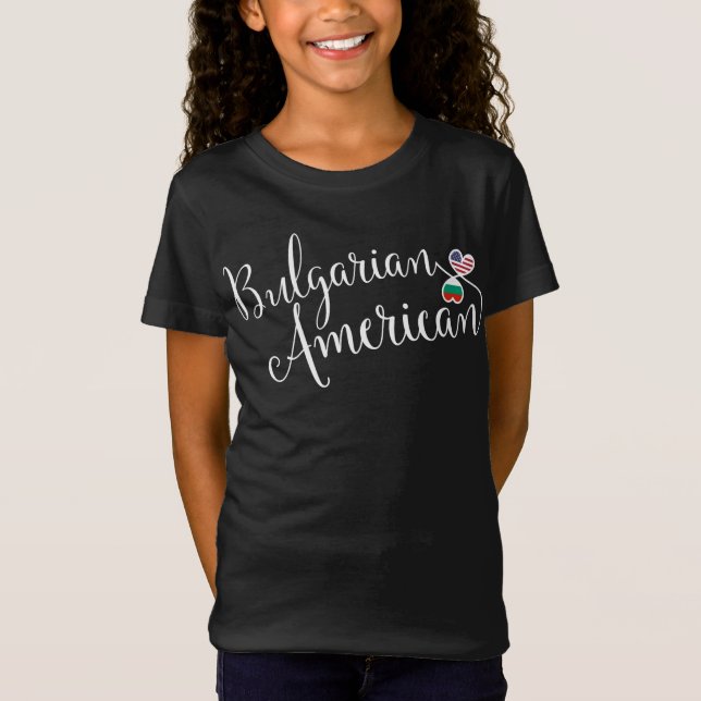 Bulgarischer American Entwinted Hearts T - Shirt (Vorderseite)