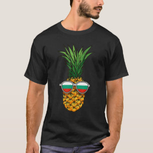 Bulgarischer Ananas Bulgarien Flagge Sonnenbrille T-Shirt