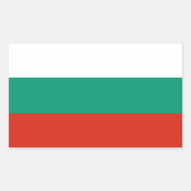 Bulgarischer Flaggenaufkleber Rechteckiger Aufkleber (Vorderseite)