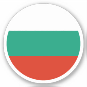 Bulgarischer Flaggenrundkleber Aufkleber
