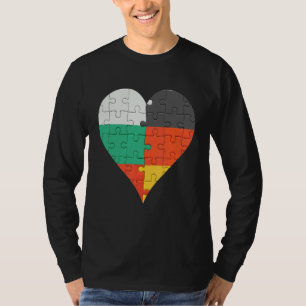 Bulgarisches deutsches Flaggenherz T-Shirt