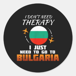 Bulgarisches Flagge-Shirt Lustig Bulgarien Urlaub Runder Aufkleber