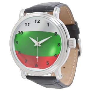 Bulgarisches Flaggendesign Armbanduhr