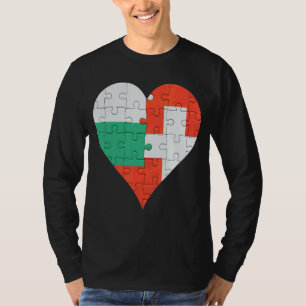 Bulgarisches Schweizerisches Flaggenherz T-Shirt
