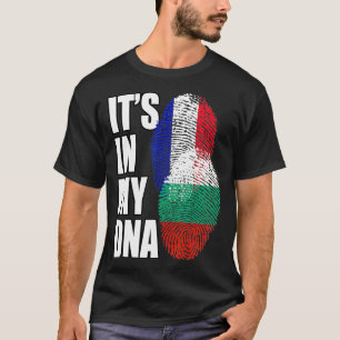 Bulgarisches und französisches Mi-DNA-Flagge-Erbe T-Shirt