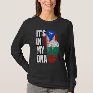 Bulgarisches und puerto-ricanisches Mix-DNA-Flagge T-Shirt