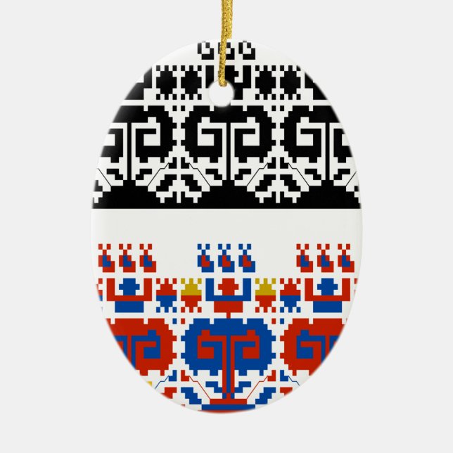 Bulgarisches Volksmuster Keramikornament (Vorne)