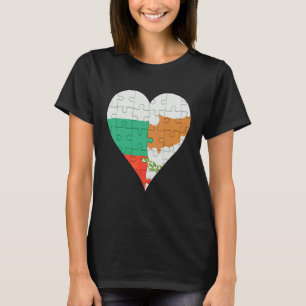 Bulgarisches zyprisches Flaggenherz T-Shirt
