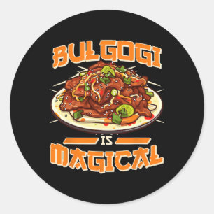 Bulgogi ist eine zauberhafte, lustige Erklärung de Runder Aufkleber