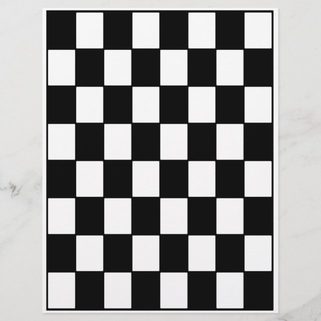 Bulk B&W Checkerboard Scrapbook Pages Flyer (Vorne)