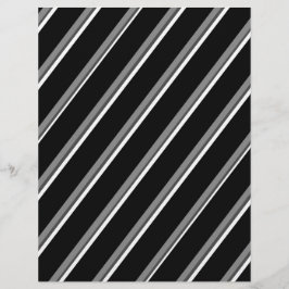 Bulk B&W Diagonal Stripes Scrapbook Pages Flyer
