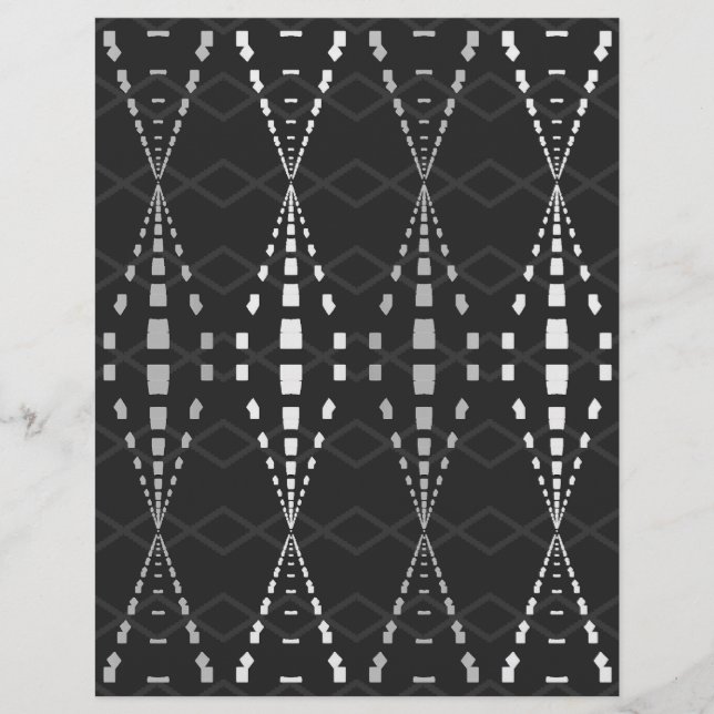 Bulk B&W Ley Lines Scrapbook Pages Flyer (Vorne)