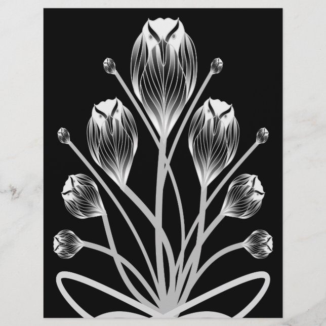 Bulk B&W Tulip Owlsprey H&S Scrapbook Pages Flyer (Vorne)