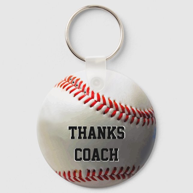 Bulk Baseball Coach Schlüsselanhänger. Danke Coach Schlüsselanhänger (Vorderseite)