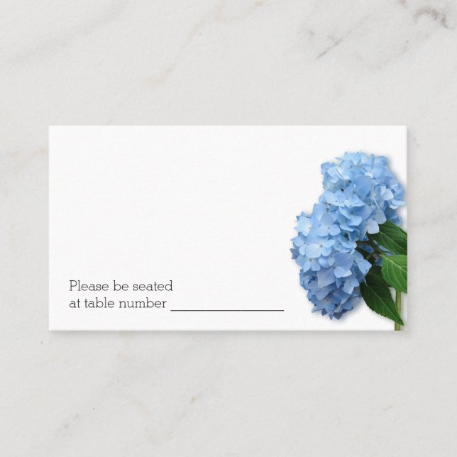 Bulk Blue Floral Wedding Escort Tischnummer Cards Platzkarte (Vorderseite)