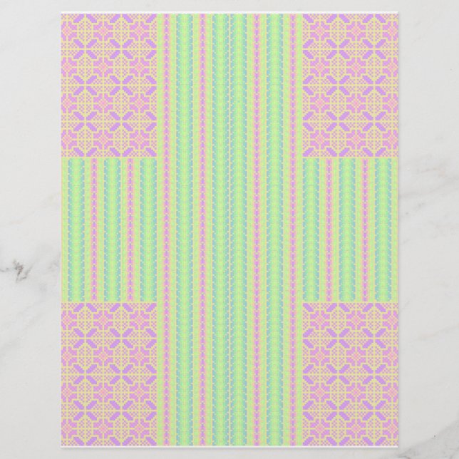 Bulk - Easter Pastel Cross Scrapbook Paper Flyer (Vorne)
