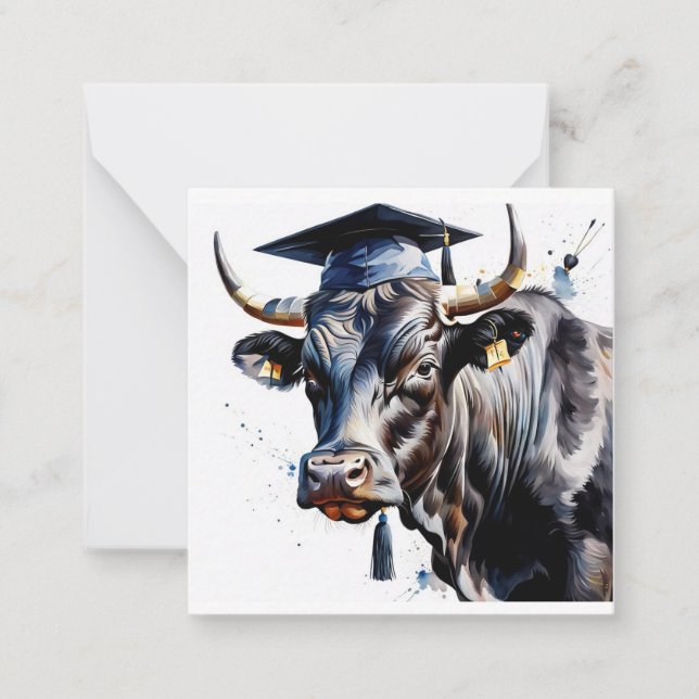 Bull-Abschluss-Flachnotizkarte Mitteilungskarte (Vorderseite)