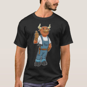 Bull als Handyman mit Hammer T-Shirt