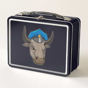 Bull als Polizeibeamte Metall Brotdose