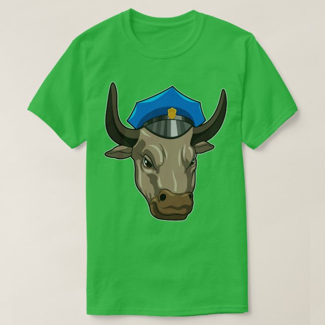 Bull als Polizeibeamte T-Shirt (Design vorne)